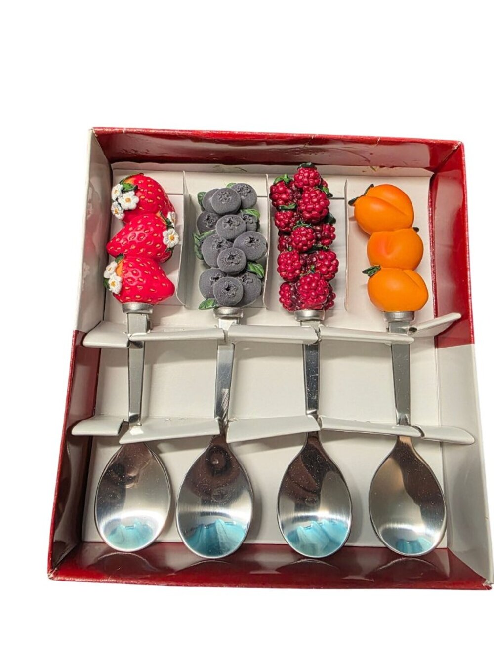 4 Vintage Wolferman's Fruit Preserves Stainless Steel Spoon Set New
